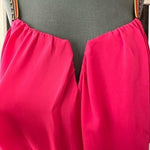 Nicole Miller Silk Cold Shoulder Maxi Dress Magenta Pink Beaded Gown Size L NWT