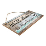 Yankario Best Seat in House Bathroom Wall Decor Sign 12x6 Farmhouse Wood Plaque