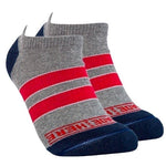 MADE HERE University No Show Grey Red Cotton Unisex Socks Sz S/M NWT Made in USA