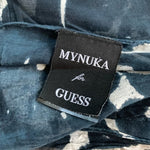 GUESS Minuka Blue White Floral Print 100% Cotton Sarong Wrap Scarf Coverup 76x44