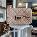 Chiaroscuro Charlotte Pale Pink Leather Shoulder Bag Crossbody Tote Women's G+