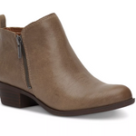 Lucky Brand Women's Basel Leather Ankle Booties 5.5 (EU 36) Tan Toffee NIB
