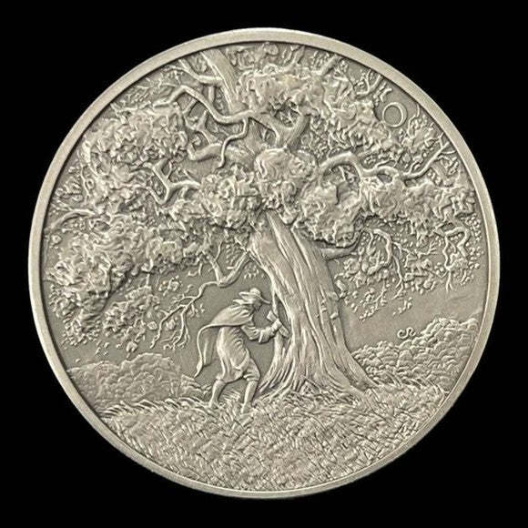 Franklin Mint History of Colonial America Pewter Medal Hiding Royal Charter VG