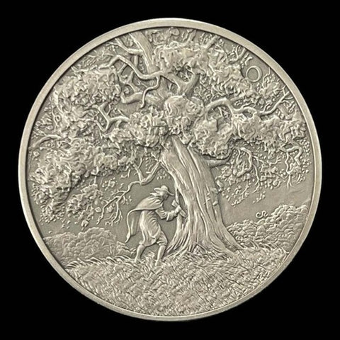 Franklin Mint History of Colonial America Pewter Medal Hiding Royal Charter VG