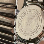 Vintage 1960s Sportsman 17 Jewel Quartz 32mm Silver Unisex Watch Elastic Band F