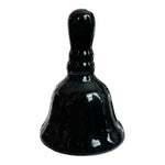 Vintage El Baratillo Bell GTO Mexico Black & White Glazed Ceramic Souvenir Bell