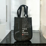 Lululemon Black White Small Shopper Tote Reusable Shoulder Bag Excellent