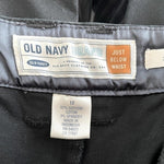 OLD NAVY Womens Pants 12 Black Classic Fit Straight Leg Cotton Blend Trousers VG
