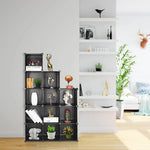 12-Cube DIY Modular Plastic Closet Organizer Bookcase Storage Shelves Black NIB