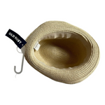 Old Navy Baby Boy Fedora Straw Hat 0-3 Months Tan Trilby Short Brim Summer NWT