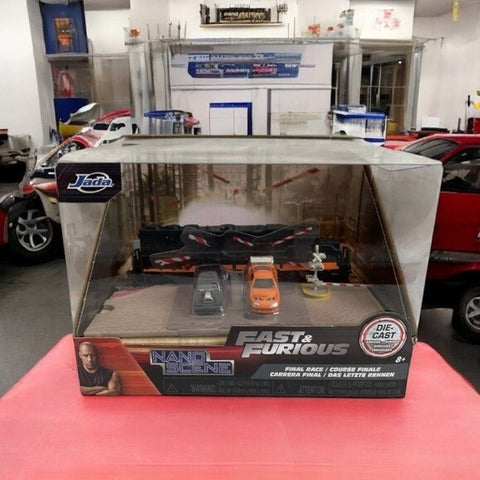 Jada Fast Furious Nano Train Scene Die-Cast Set Dom Brian NIB Final Race