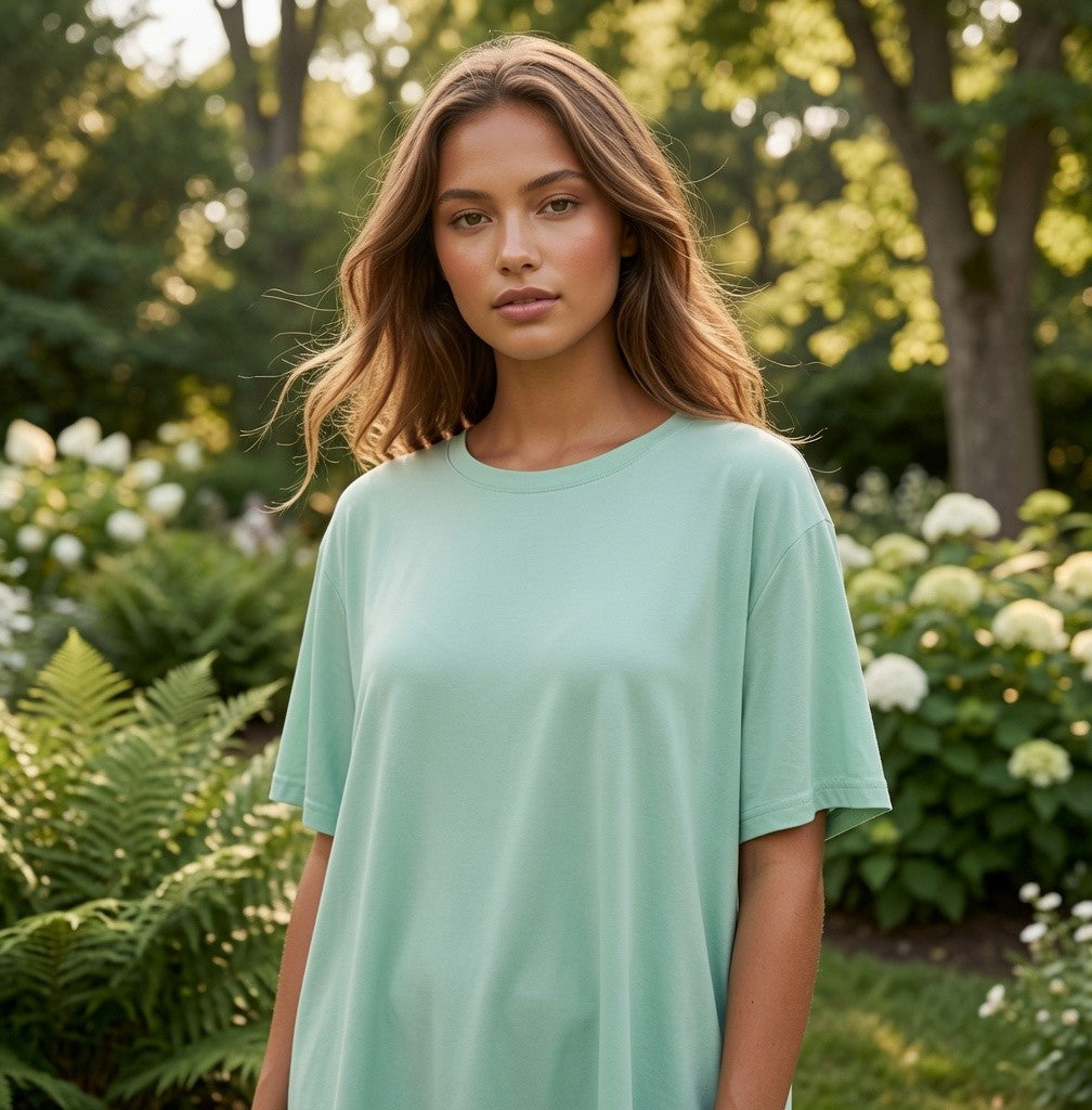 Blingfit UV Protection Oversized Short Sleeve T-shirt Top Sage Green Sz XXL NWT