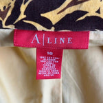 Vintage A LINE Yellow Brown Velvet Cotton Blazer Women’s Jacket Size 18 NWT