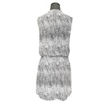 Hilary Radley Animal Print Blouson Midi Dress V-Neck Sleeveless Size 8