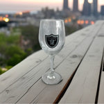 Las Vegas Raiders 2006 Wine Glass 12oz Stemmed NFL Logo Collectible Memorabilia
