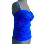 La Blanca Women's Blue Swimming Suit Top 36D Bra-Sized Support Nylon Stretch EXC