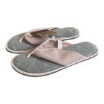 Dearfoams Pink Knit Thong Slippers Memory Foam Slip-On Women’s Size Large 9-10
