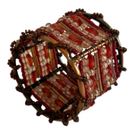 Pier 1 Moroccan Beaded Napkin Rings Copper Red Gold Boho Set of 4 EXC