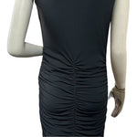 Laundry by Design Black Cowl Neck Sequin Drape Midi Dress 6 Sleeveless $158