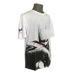 BATMAN Arkham City Graphic T-Shirt Cotton White Men’s XL Superhero Tee NIB