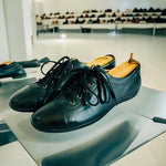 VITTO ROSSI Black Leather Lace-Up Sneakers Men’s Casual Comfy Shoes US 8