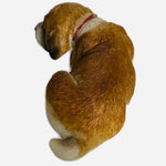 Dog Mate Cute Puppy Laying Dog Statue Saint Bernard Sculpture Dog Figurine