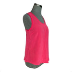 Joie Women's Hot Pink Silk Sleeveless Racer Back Top S Scoop Neck 100% Silk