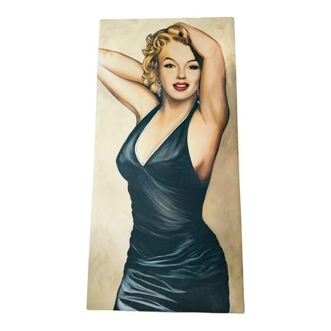 Vintage Marilyn Monroe Canvas Wall Art 32x20 Hollywood Glam Decor Print
