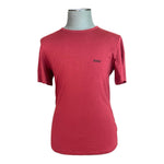 BOSS Hugo Boss Stretch Cotton Red T-Shirt Embroidered Logo Crew Neck Large NWOT