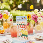 Spritz Fruit Honeycomb Paper Straws 10ct Strawberry Pineapple Peach NIP