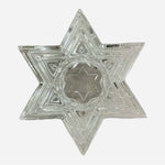Vintage WMF Crystal Candle Holder Star of David Design 24% Lead Crystal