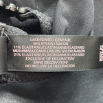 Victoria's Secret Black Sheer Floral Lace Bra 34B Padded Demi Very Sexy EXC