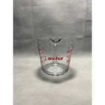 Anchor Hocking 2 Cup Glass Measuring Cup Vintage Red Lettering 6.5" Clear NWOT