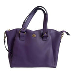 Ora Delphine Adele Purple Leather Satchel Crossbody Tote Shoulder Bag Very Good