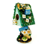 Resin Bird House Nest Outdoor Garden Decor 9" Tall Backyard Patio Shelter NWOB
