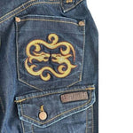 Einstein Bray Dragon Embroidery High Waist Skinny Jeans Italian Size 28