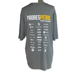 A4 Men's Grey Yellow White Padres Pedal Cause '24 Tee L 100% Polyester NWOT