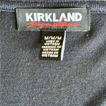 Kirkland Signature V-Neck Pullover Sweater Dark Blue Long Sleeve Women Medium VG