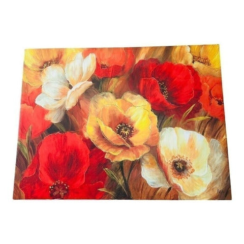 Jardin d Or by Nan Canvas Art Print Gallery Wrapped 38x28 Floral Wall Decor