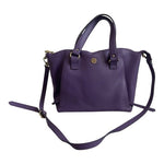 Ora Delphine Adele Purple Leather Satchel Crossbody Tote Shoulder Bag Very Good