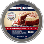 USA Pan Commercial Bakeware Round Cake Pan 8x2" Non-Stick Fluted New