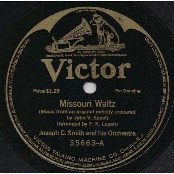 Joseph C. Smith’s Orchestra Missouri Waltz / Kiss Me Again Victor 35663 Shellac