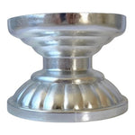 Silver Tone Glass Display Stand Planter Cake Statue Base 8" Decor VG