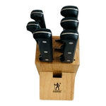 J.A. Henckels 7pc Knife Block Set German Stainless Steel Hardwood Stand Vintage