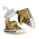 Koala Kids Baby Boy Bootie Sneakers Tan Canvas Upper Size 1 Boot Style NWT