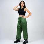 Meetu Magic Boho Harem Pants Green Mandala Print Rayon Women 2XL Excellent