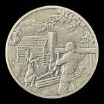 Franklin Mint History of Colonial America Pewter Medal Fort Christina Vintage