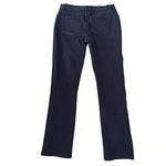 CHAPS Navy Blue Cotton Jeans Women Size 8 Regular Fit Zip Front 30" Inseam VG