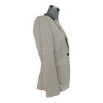 Vince Camuto Womens Blazer 8 Tan Brown Grey Plaid One Button Career Jacket NEW