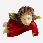 Vintage Heavenly Angel Amulet Mini Resin Figurine 2” Handcrafted Tabletop Angel